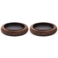 thumbnail image 1 of Set of 2 Wood Candle Holder Farmhouse Decor - Pillar Candle Holders for Table Centerpiece Small Tray Riser Round Wooden Plate Pedestal Stand for Coffee Table Home Living Room, 1 of 6
