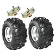 thumbnail image 1 of Set of 2 YC Yier ATV Tires 18x9.50-8 ATV UTV Off-Road Tires 18x9.5-8 Tire Tubeless Wheel Rim 4 Lug 110mm Bolt Pattern + 24T Rear Axle Hubs for Go Kart Quad Taotao Buggy 4 Wheelers Golf Cart, 1 of 9