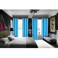 thumbnail image 1 of Set of 2 panels K68 turquoise color blackout unlined thermal light blocking drapes for living room window curtain top grommets noise reducing 37" wide X 84" length each panel, 1 of 7