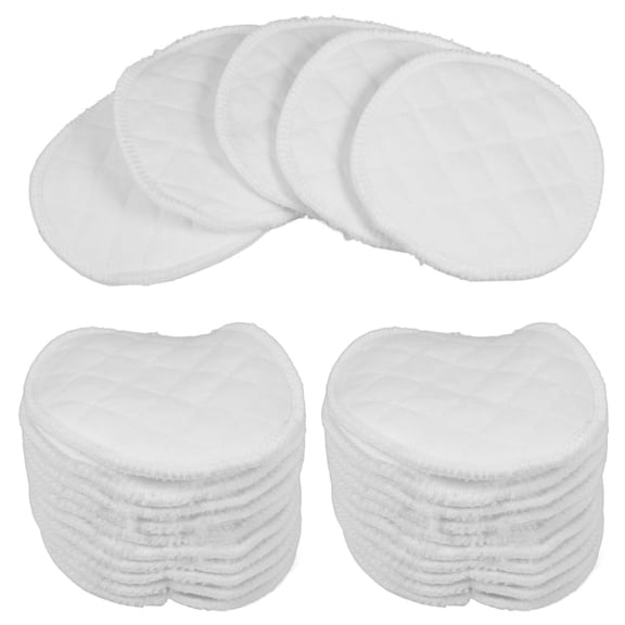 Set of 24 Anti-Overflow Breast Pads,Soft Cotton Breastfeeding Care Pads,Washable Nursing Pads,Comfortable Nipple Pads,Highly Absorbent Postpartum Essentials,for Pregnant Women (White)