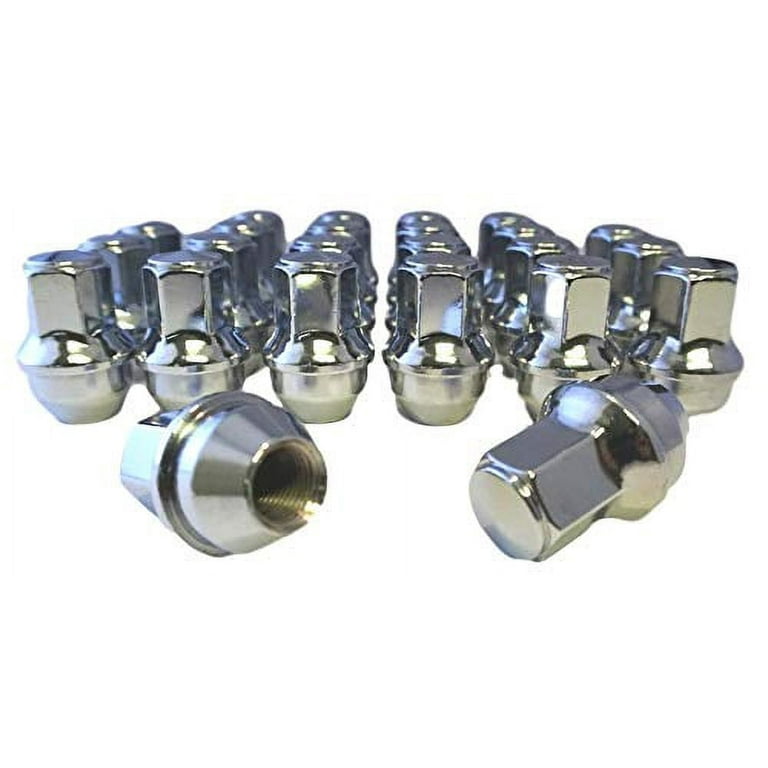 Set of 24 Eisen 14x1.5mm One-Piece Chrome OEM Factory Style Large Lug Nuts  for 2015-2020 Ford F-150 F150 Expedition Lincoln Navigator Factory Stock