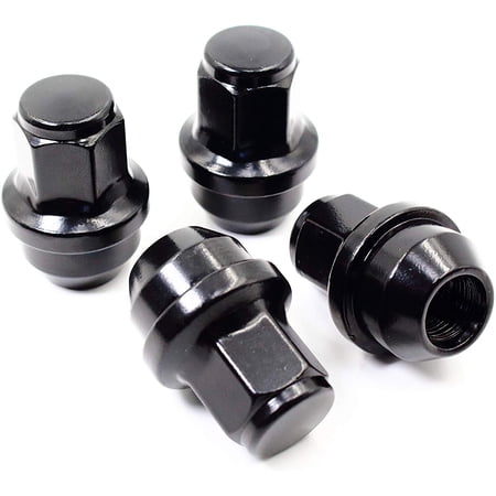 Set of 24 Veritek 14x1.5mm 13/16 Hex 1.7 Inch 44.5mm Length Black OEM Factory Style Large Acorn Seat Lug Nuts for Ford F-150 Expedition Lincoln Navigator Factory Wheels