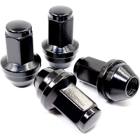 Set of 24 Veritek 14x2.0mm 13/16 Hex 2 Inch Black OEM Factory Style Large Acorn Seat Lug Nuts for Ford F-150 Expedition Lincoln Navigator Factory Wheels