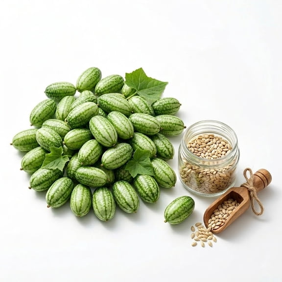 Set 25 Mexican Sour Gherkin Cucumber Seeds for Planting, Cucamelon Seeds, Mouse Melons Vegetable for Home Garden
