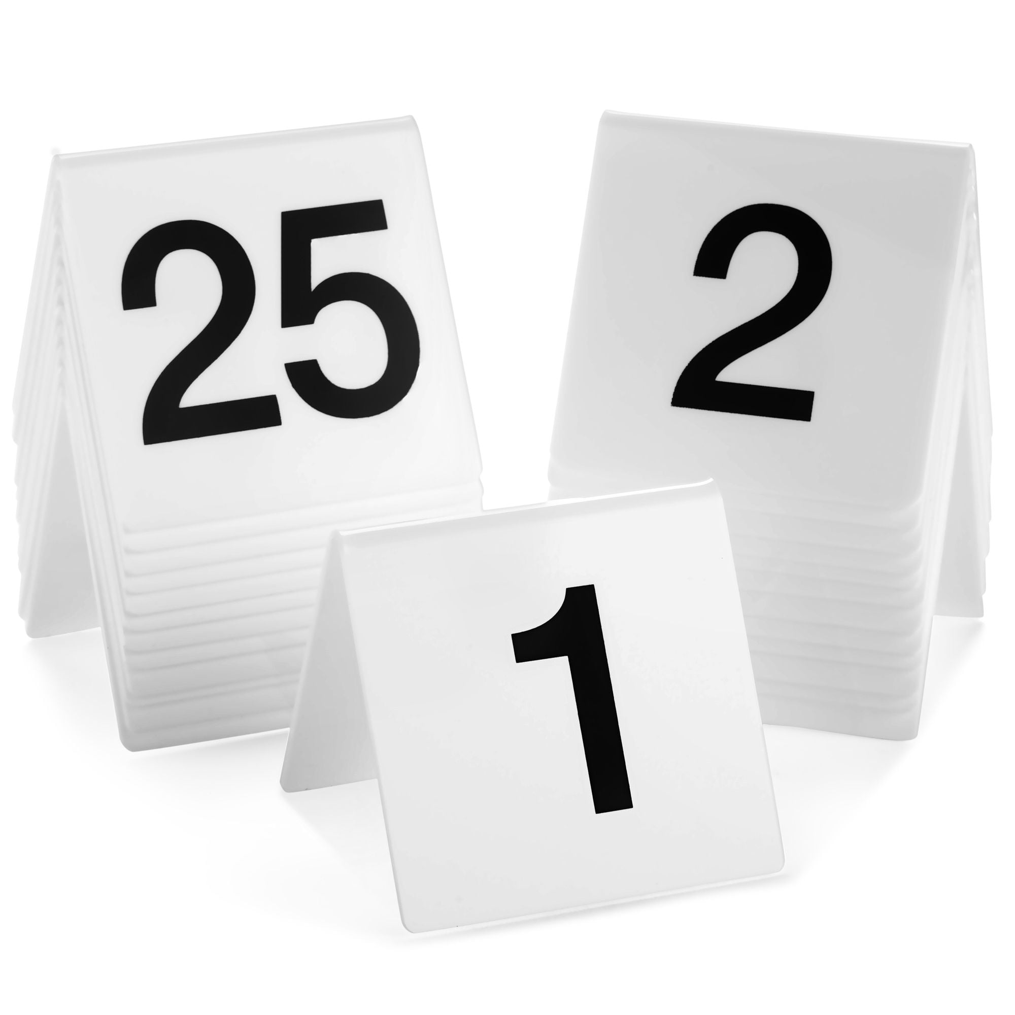40 Stück Acryl Zelt Tischnummern Restaurant Party Bankette 1-40  doppelseitig nummeriert Tischnummer Arbeitsmarker Zubehör