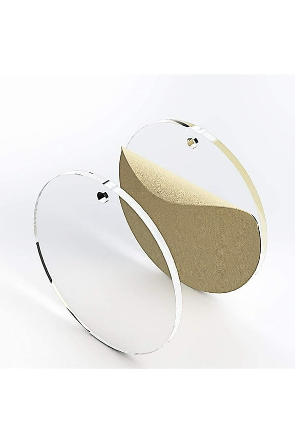 Set of 25 Units - Clear Acrylic Disc - for Keychains or Jewelry 1/16" Thick Circle Blank Craft Plastic- Round Shape- with Polished Edges - Soto Laser Cutting (1 Inch)