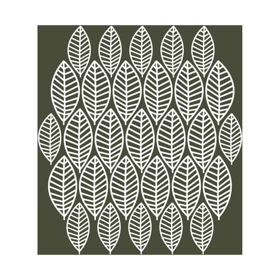 Set Of 29 Vinyl Wall Art Decal - Leaves Outline Pattern - From 4" x 1.8" Each - Modern Fun Minimalist Plants Design Sticker For Home Living Room Playroom School Office Store Decor