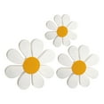 thumbnail image 1 of Set of 3 3D Wooden Flower Decor,Flower Tabletop Decorations,Natural Wooden Centerpiece for Home Tabletop Shelf Window Wedding Farmhouse Boho Rustic Decor Housewarming Gift,Yellow,3.9",3.2",2", 1 of 9