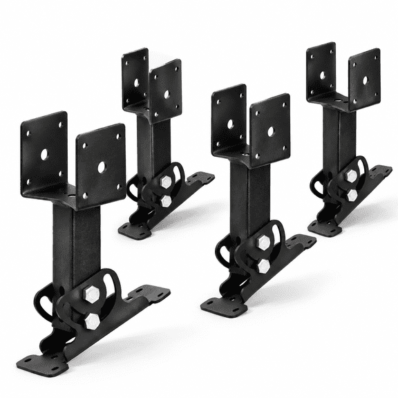 Set 3 4x4 Heavy Duty Adjustable 304 Stainless Steel Roof Riser Brackets