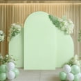 thumbnail image 1 of Set of 3 5ft 7.2ft 5ft Wedding Arch Cover, Arch Backdrop Stand Cover Set, Double Sided Round Top and Half Moon Top Spandex Backdrop Cover, for Wedding Party Banquet, 1 of 4