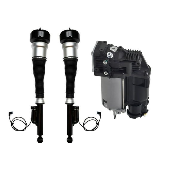 Set of 3 Air Suspension Compressor Pump-Rear Air Airmatic Suspension Spring Strut For 2007-2013 Mercedes-Benz CL600