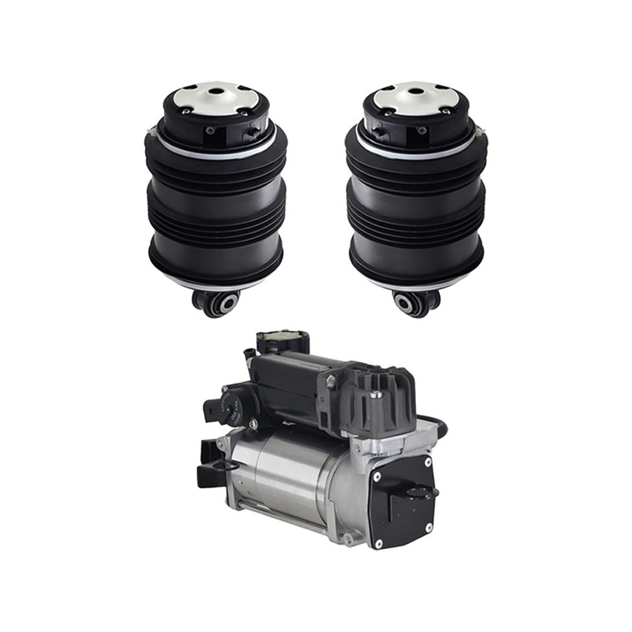 Compressor Rear View Set of 3 Air Suspension Compressor Pump-Rear Air Suspension Spring Bag ...