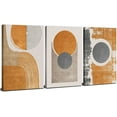 thumbnail image 1 of Set of 3 Boho Wall Decor Abstract Wall Art for Living Room Burnt Orange Wall Decor Mid Century Modern Geometric Painting poster Prints Beige Minimalist Neutral Pictures Artwork Home Decoration, 1 of 6