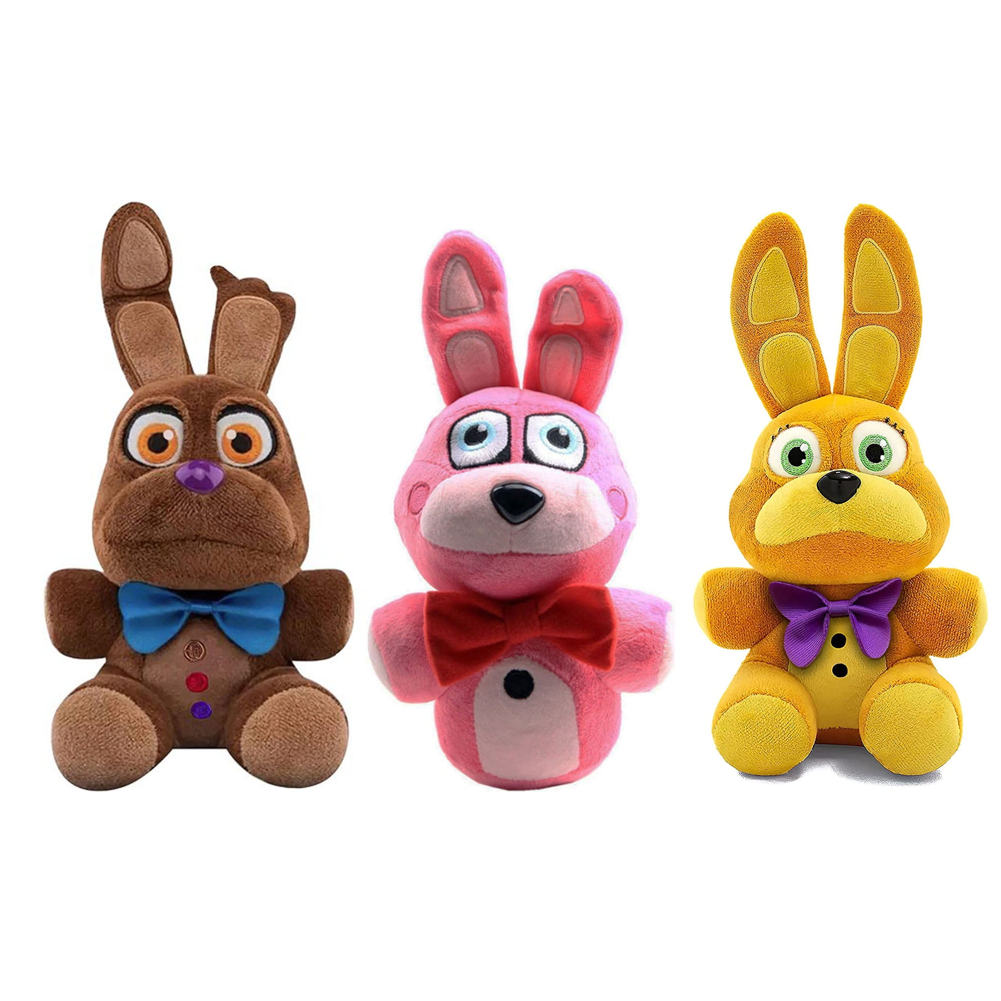 Set 3 Bonnie Series Plushies 8 Chocolate Bonnie Bonnet Spring Bonnie FNAF Plush Stuffed Animal Doll Toy for Boy Girl Walmart