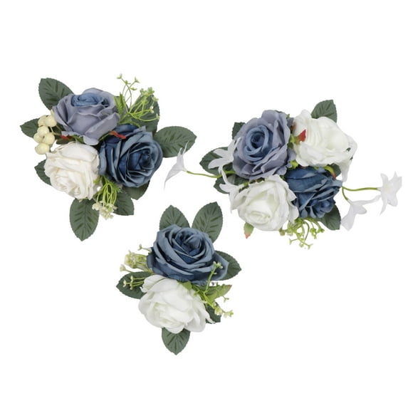 Set of 3 Cake Topper Flowers for Cake Decorating, Boho Burnt Orange Fall Floral Cake Decor, Wedding & Bridal Party Dessert Decoration,Valentine’s Day Rose Tabletop Décor,Romantic Event Display Accent