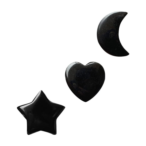 Set of 3 Crystal Stone Car Air Vent Clips, Moon Star Heart Car Air Freshener Clip, Air Conditioning Outlet Clip, Cute Car Interior Decoration Accessories for Men Women