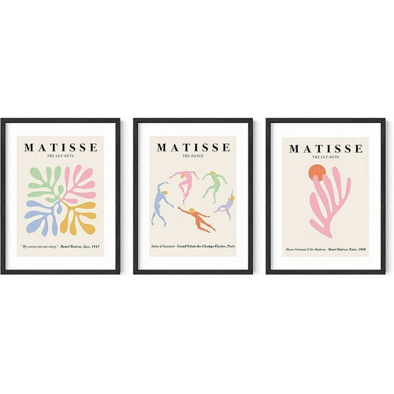 Set of 3 Danish Pastel Posters, Danish Pastel Room Decor, Danish Pastel Decor, Danish Pastel Room Decor Aesthetic, Mattise Art, Pastel Danish, Pastel Wall Decor (12x16, UNFRAMED)