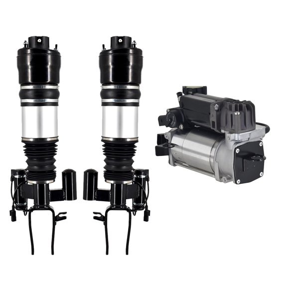 Set of 3 Front Air Airmatic Suspension Spring Strut-Air Suspension Compressor Pump For 2006-2008 Mercedes-Benz E350