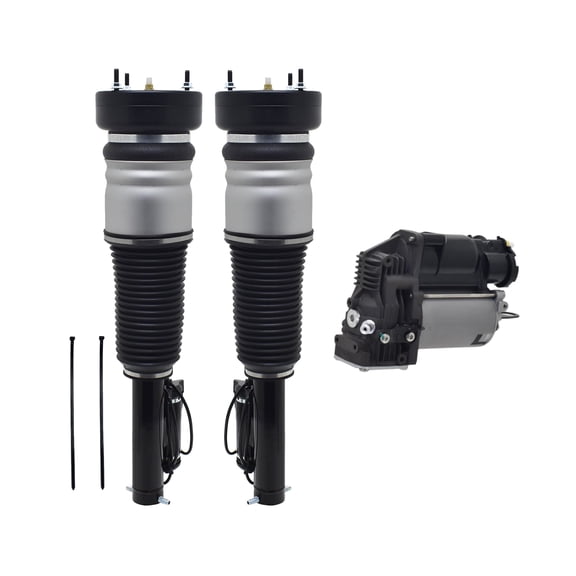 Set of 3 Front Air Airmatic Suspension Spring Strut-Air Suspension Compressor Pump For 2007-2013 Mercedes-Benz S600