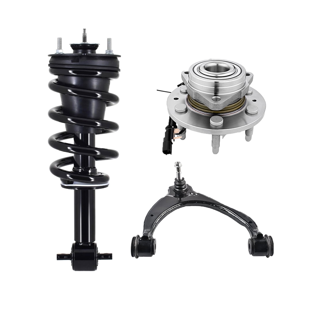 Set of 3 Front Right Upper Control Arm Ball JointWheel Hub Bearing