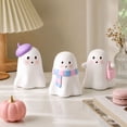 thumbnail image 1 of Set of 3 Halloween Figurines for Halloween Tabletop Home Decor, 7.87 x 3.54 x 1.57 Inch Cute Resin Ghost Statues, Kawaii Mini Halloween Ornaments for Fall Mantel Centerpiece Decor, 1 of 7