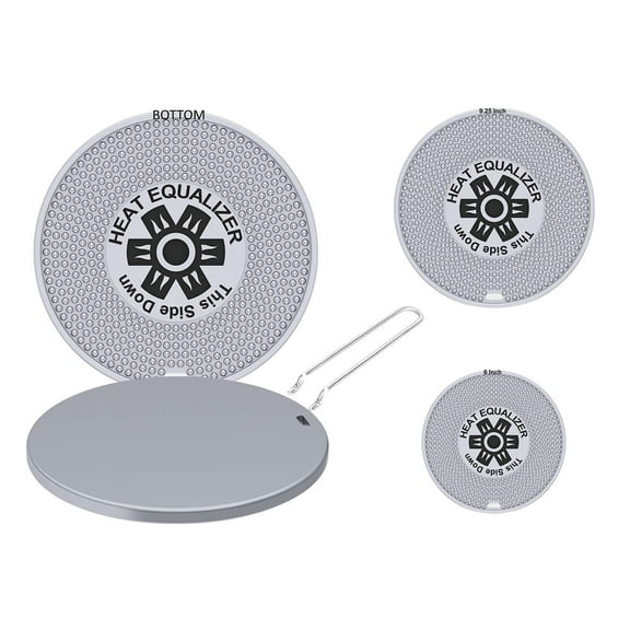 Set of 3 Heat Equalizer-Heat Diffuser for Gas Stoves 6”-8”-9.25 inch Commercial grade High Polish – Aluminum & Copper Alloy Hot Plate for Even Cooking-Burner Cover & Simmer Plate