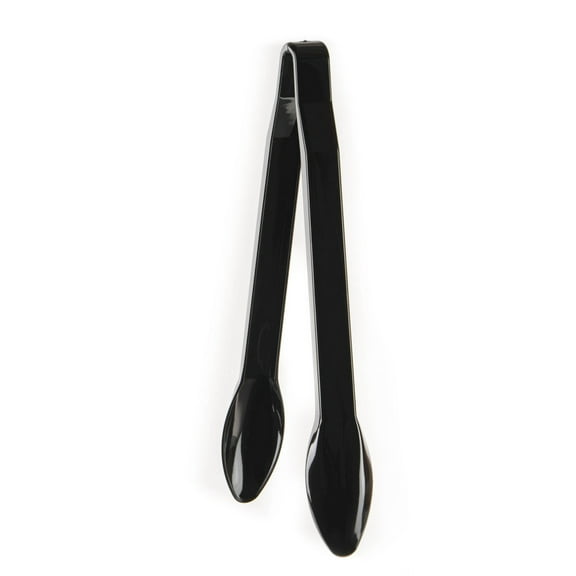 Set of 3 - Heavy Duty Black Serving Tongs - 9 inch - Plastic Disposable Salad Tongs - High Heat Plastic, Catering, Salads, Bakery, Buffets, BBQ, Ice, Hot and Cold Foods (9")