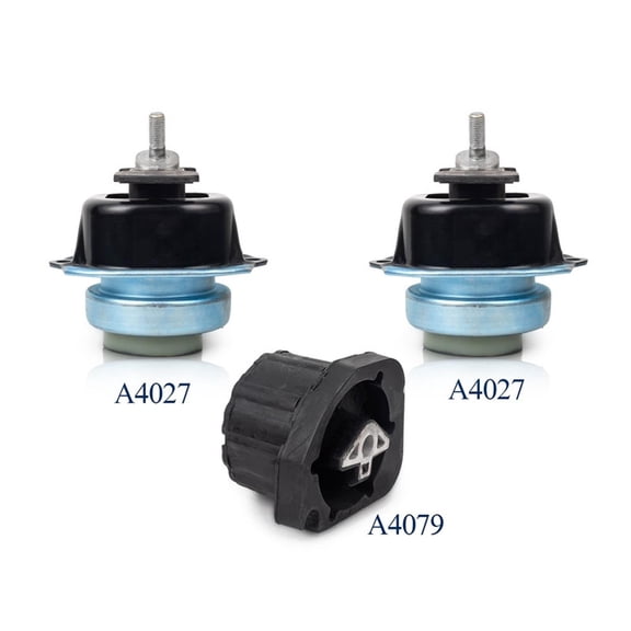Set of 3 ISA Engine Mounts Compatible with 2007-2010 BMW X5 2007-2016 BMW X5 2008-2016 BMW X6 2010-2016 BMW X5 2016 BMW X5 V8 l4 l6 2.0L 3.0L 4.4L 4.8L Replacement for A4027 A4027 A4079