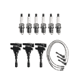 thumbnail image 1 of Set of 3 ISA Ignition Coils, 6 Denso Spark Plugs and Wireset Compatible with 2003-2006 Kia Sorento EX Sport Utility 4-Door 3.5L 3497CC V6 GAS DOHC Naturally Aspirated Replacement for UF431 S639297, 1 of 1
