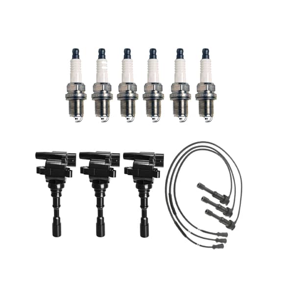 Set of 3 ISA Ignition Coils, 6 Denso Spark Plugs and Wireset Compatible with 2003-2006 Kia Sorento LX Sport Utility 4-Door 3.5L 3497CC V6 GAS DOHC Naturally Aspirated Replacement for UF431 S639297