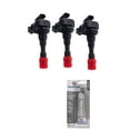 thumbnail image 1 of Set of 3 Ignition Coils and Permatex 22058 Dielectric Tune-Up Grease Compatible with 2003 Honda Insight Base Hatchback 3-Door 1.0L 995CC 61Cu. In. l3  Replacement for UF257 C1264, 1 of 4