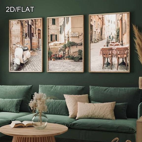 Set of 3 Italy Countryside Travel Natural Scenery Wall Art Print, Tuscany Photography Photo Canvas Poster, Landscape Wall Decor, Spring Decor, Artwork for Living Room, Bedroom, Cafe, Bar, Dining Roo