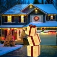 thumbnail image 1 of Set of 3 LED Christmas Gift Box Decorations with Remote Control, Lighted PVC Holiday Boxes with Warm White Lights, Indoor Outdoor Christmas Décor for Tree, Yard, Porch, Patio, 1 of 6