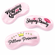 Set of 3-Napping Queen, Sleeping Beauty, Pillow Princess Funny Sleep Masks Bundle for Women and Teen Girls, Ultra Soft Sleeping Mask with Adjustable Strap
