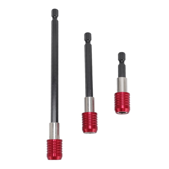 Set of 3 Professional Hex Shank Drill Bit Extensions 1/4 Inch Magnetic Quick Change Extender Bars 60mm 100mm 150mm Wood Spade Drill Bit Extensions for Screwdriving and Power Drilling Tools