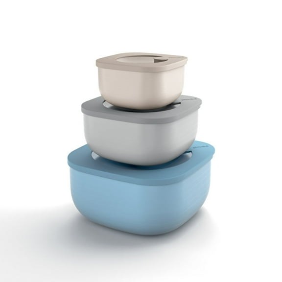 Set 3 Shallow Airtight Containers