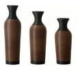 thumbnail image 1 of Set of 3 Tall Floor Vases, Decorative PVC Flower Vases for Living Room, Bedroom, Entryway, Modern Art Deco Ribbed Design, Home Decor Stand for Dried Branches and Pampas Grass, 1 of 9
