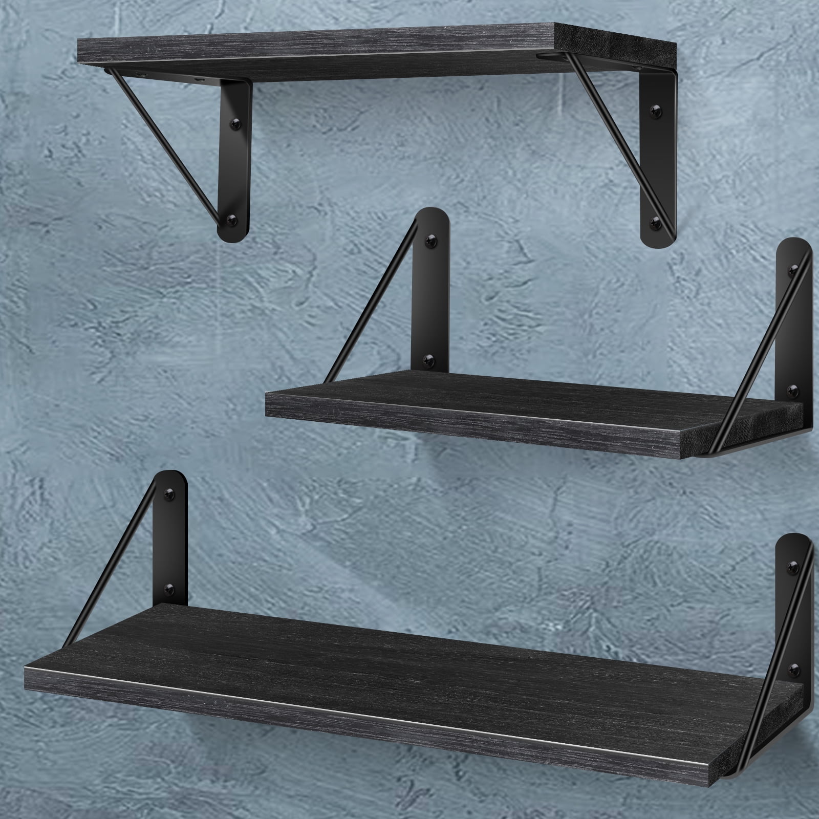 Set of 3 Wall Shelf, Floating Shelves for Wall Decor, 16.5/14.2/11.4