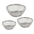 thumbnail image 1 of Set of 3 Wash Strainer Colander Reinforced Basket Stainless Steel Kitchen Sieve Strainer with Fine Mesh Net Quality ( Straining, Draining,Wash Vegetable, Noodles ) C50, 1 of 1