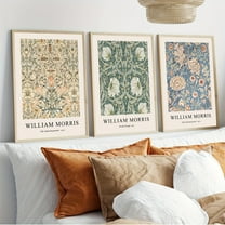 Set of 3 William Morris Traditional Floral Pattern Simple Art Decorative Paintings, Famous Artist Print Decorations, Unframed Canvas Posters, Modern Wall Art Prints, Living Room Study Bedroom Hallwa