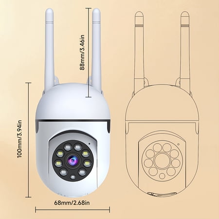 Set of 3 Wireless Indoor Cameras with Dual-Band Wifi, Two-Way Audio, AI Motion Detection, Night Vision, 3MP Resolution, Compact Wall-Mounted PTZ Design, Compatible with Cloud And SD Storage