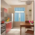thumbnail image 1 of Set of 3 Pieces Kitchen Curtain Blackout K33 Light Blue Rod Pocket Kitchen/Restaurant Short Window Decor, 1 of 5