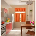 thumbnail image 1 of Set of 3 Pieces Kitchen Curtain Blackout K33 Orange Rod Pocket Kitchen/Restaurant Short Window Decor, 1 of 5