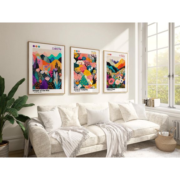 Set of 3 trendy Japanese Prints Three Piece Japandi Wall ArtSet, Wabi Sabi Poster Set for Aesthetic Room Decor, Japanese Japandi Wall Art, Poster Only