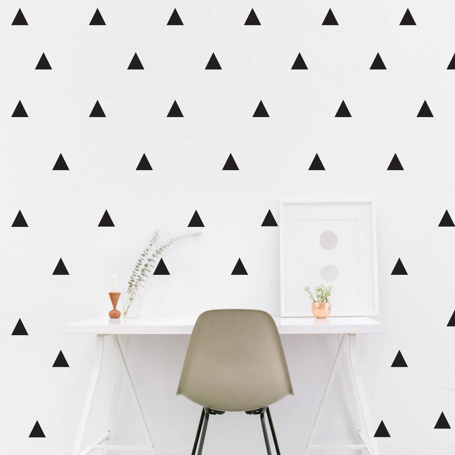 Set of 30 Triangles Wall Decal Decor 1.5" x 1.5" Each Bedroom