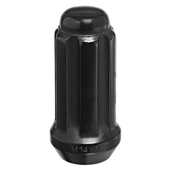 Set 32 14mm x 2.0 Spline Truck Lug Nut Black Ford Fitment W1042STB Coarse