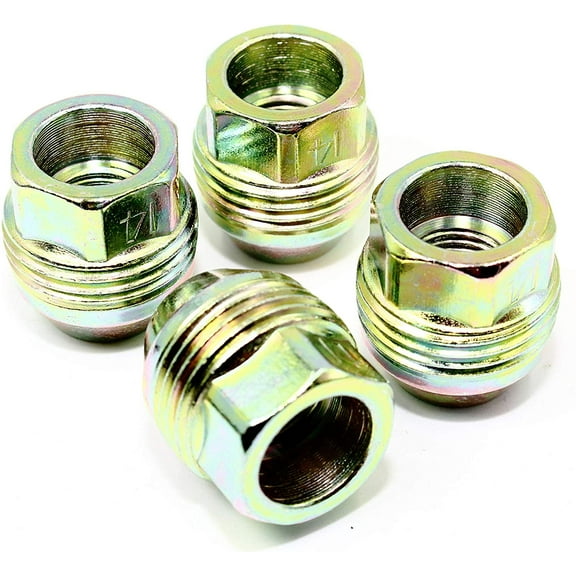 Set of 32 14x1.5mm OEM Factory Style 1.13 Inch Length 7/8 22mm Hex Dual Thread Open End Acorn Seat Replacement Lug Nuts for Factory Chevrolet/GMC Wheels
