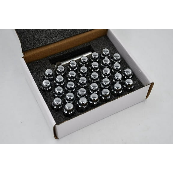 Set 32 Epoch Spline Lug Nut Kit Chrome 1/2" 1.9" Tall 1/2-20