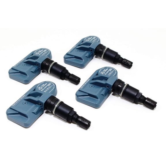 Set of 4 08017DXS ITM 315mhz TPMS Tire Pressure Sensors for 2008-2017 Replaces Subaru OE Part # 28103-AJ00A w/Gloss or Matte Black Aluminum Valve Stems (Matte Black)