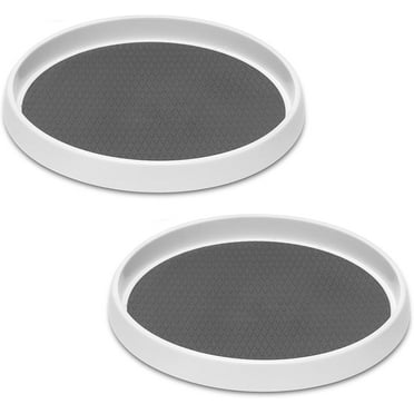 Set of 4, 10 Inch Non-Skid Lazy Susan Organizers - Turntable Rack for Cabinet, Pantry Organization and Storage, Kitchen, Fridge, Bathroom Makeup Vanity Countertop, Under Sink Organizing, Spice Rack